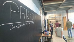 Parkour Lernen Akademie für kulturelle Bildung Remscheid Spielmarkt 2017 Workshops